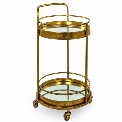 gold round trolley