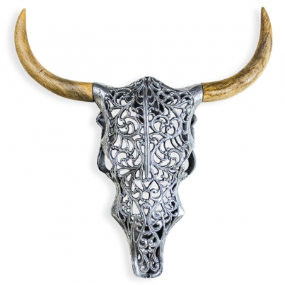 aluminium bison skull