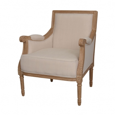 armchair with straight top