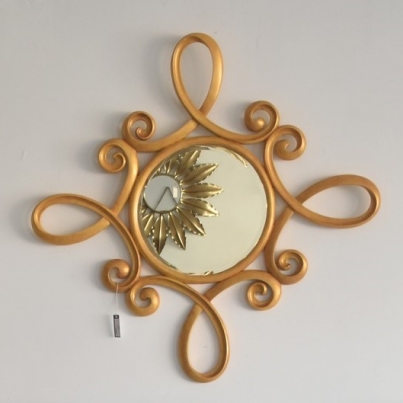 gold handpainted mirror