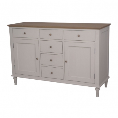 gray-brown top 6 drawer 2 door sideboard 1
