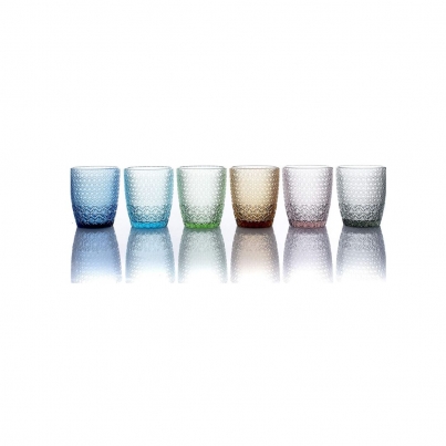 water glasses colorful