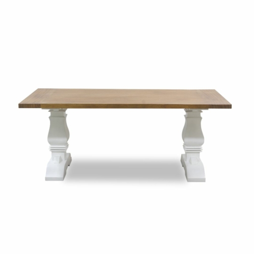 Mindi-white leg dining table1