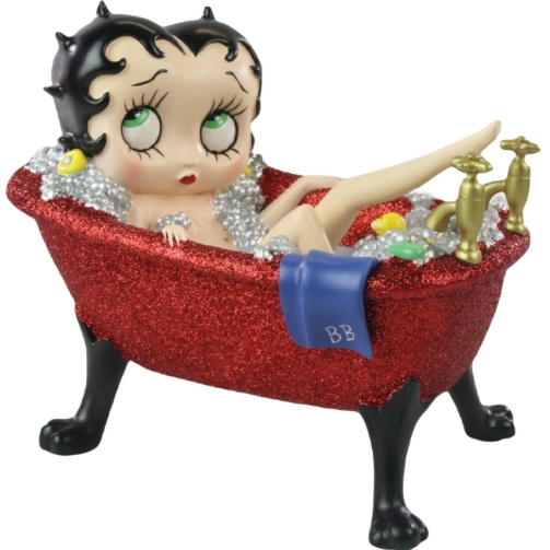Betty in red bath tube