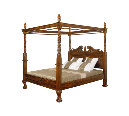4 Poster Beds Solid Mahogany Wood